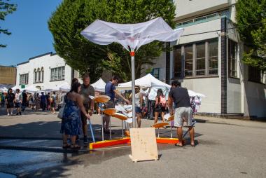 fountain at street festival