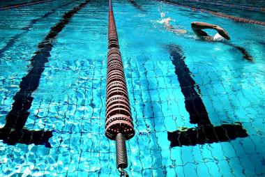Swimmer in a pool