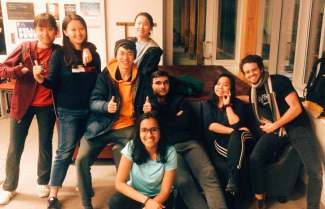 Alberto Mussali with his friends