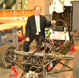 UBC Alum and donor William White in the Engineering Design Centre that bears his name.
