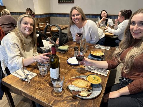 Nursing 2020 Alumni Catching Up at Lunch